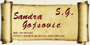 Sandra Gojsović vizit kartica